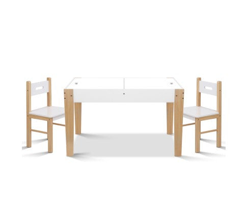 KYLE KIDS TABLE AND CHAIR SET ( FUNKI-HAY-WH-NT ) - TWO - TONE