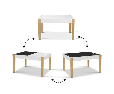 KYLE KIDS TABLE AND CHAIR SET ( FUNKI-HAY-WH-NT ) - TWO - TONE