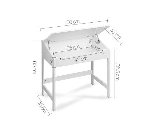 ARTISS KIDS LIFT UP DESK WITH STOOL - WHITE