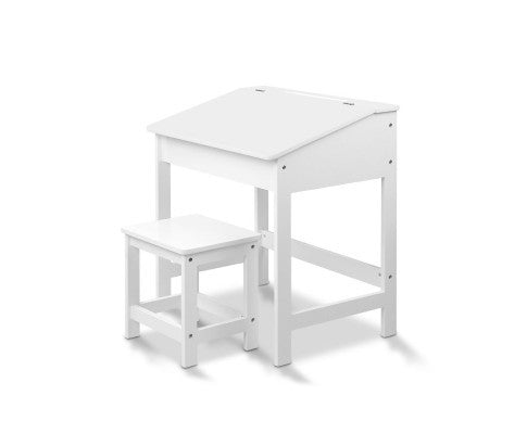 ARTISS KIDS LIFT UP DESK WITH STOOL - WHITE