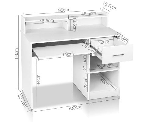 FREEMONA OFFICE COMPUTER DESK - WHITE