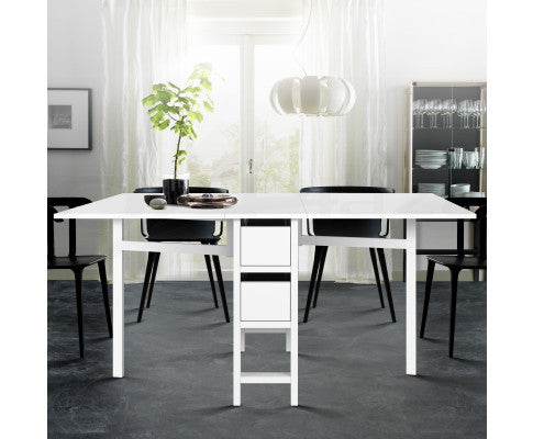 JENNARD ADJUSTABLE DINING TABLE - WHITE