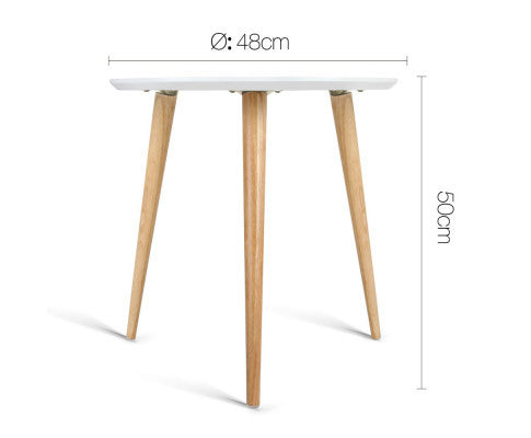 VENUS ROUND SIDE TABLE - WHITE
