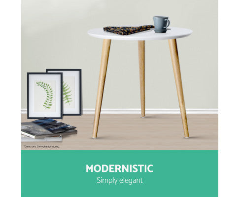 VENUS ROUND SIDE TABLE - WHITE