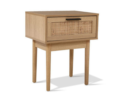 JOHNSON 1 DRAWER BEDSIDE TABLE - NATURAL