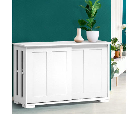 SANIBEL 2 DOOR SIDEBOARD CABINET - 630(H) X 990(W) X 330(D) - WHITE