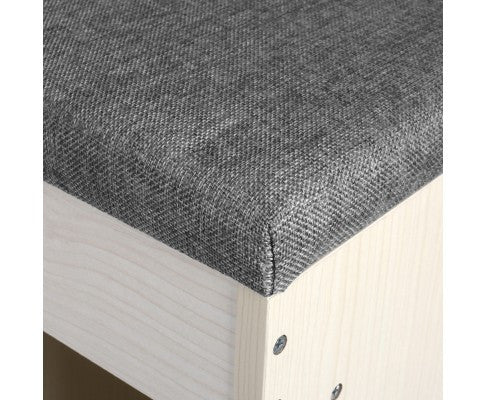 WENDERS WOODEN SHOE CABINET ORGANISER - NATURAL / GREY