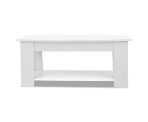 MECHANICAL COFFEE TABLE WITH LIFT-TOP - 980(W) x 500(D) - WHITE