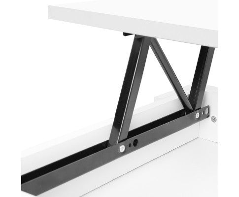 MECHANICAL COFFEE TABLE WITH LIFT-TOP - 980(W) x 500(D) - WHITE