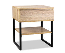 JEPERSON 1 DRAWER BEDSIDE TABLE - AS PICTURED