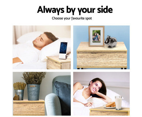 JEPERSON 1 DRAWER BEDSIDE TABLE - AS PICTURED