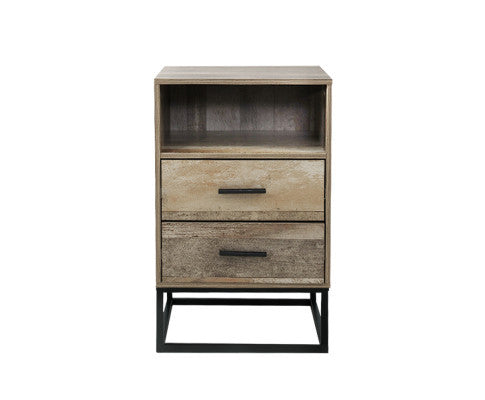 KELLAN 2 DRAWER BEDSIDE TABLE - AS PICTURED