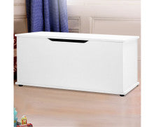 RAELIAN BLANKET BOX OTTOMAN STORAGE - 400(H) x 920(D) - WHITE