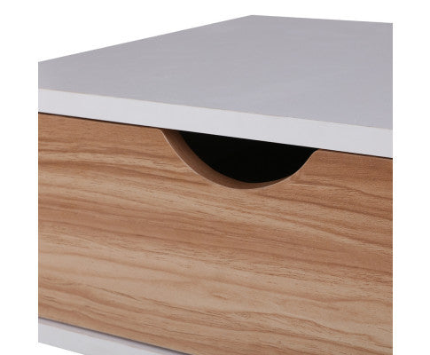 TABITHA 1 DRAWER BEDSIDE TABLE - TWO TONE