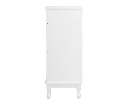 ALEXIS 5 DRAWER TALLBOY - WHITE