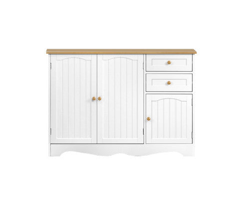 ARABELLA 2 DRAWER/ 3 DOOR SIDEBOARD - 780(H) x 1100(W) x 400(D) - WHITE