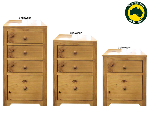 FABULOS (AUSSIE MADE) FILING CABINET COLLECTION - ASSORTED STAINED COLOURS