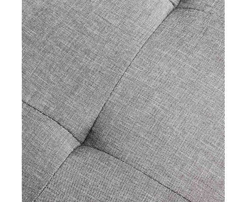 AMARIS FAUX LINEN FABRIC STORAGE OTTOMAN (OTM-L-LINEN-LI2-GY) - 400(H) X 1020(W) - LIGHT GREY