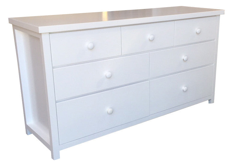 FEDERATION (AUSSIE MADE) LOWBOY WITH 7 DRAWERS - 790(H) x 1500(W) - ASSORTED PAINTED COLOUR