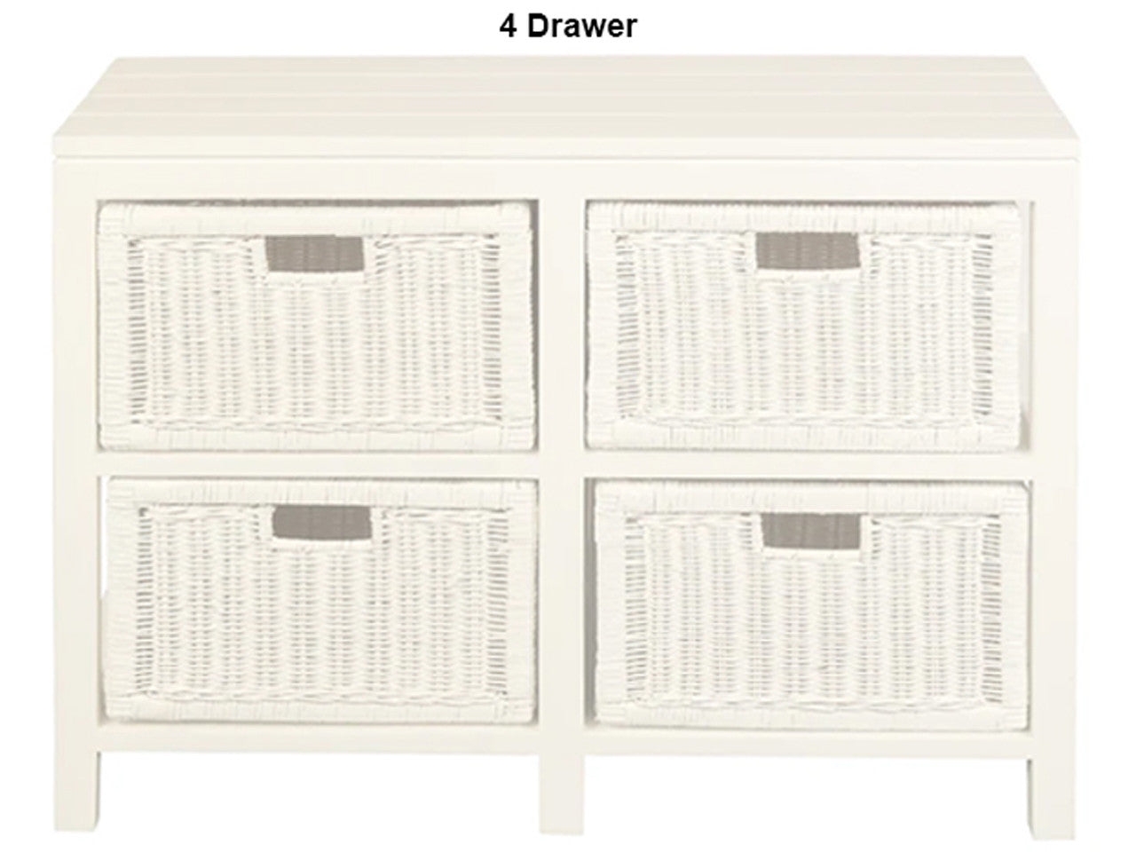 FERNARY (SB 004 RT ) RATTAN STORAGE UNIT COLLECTION - WHITE - STARTING FROM $299