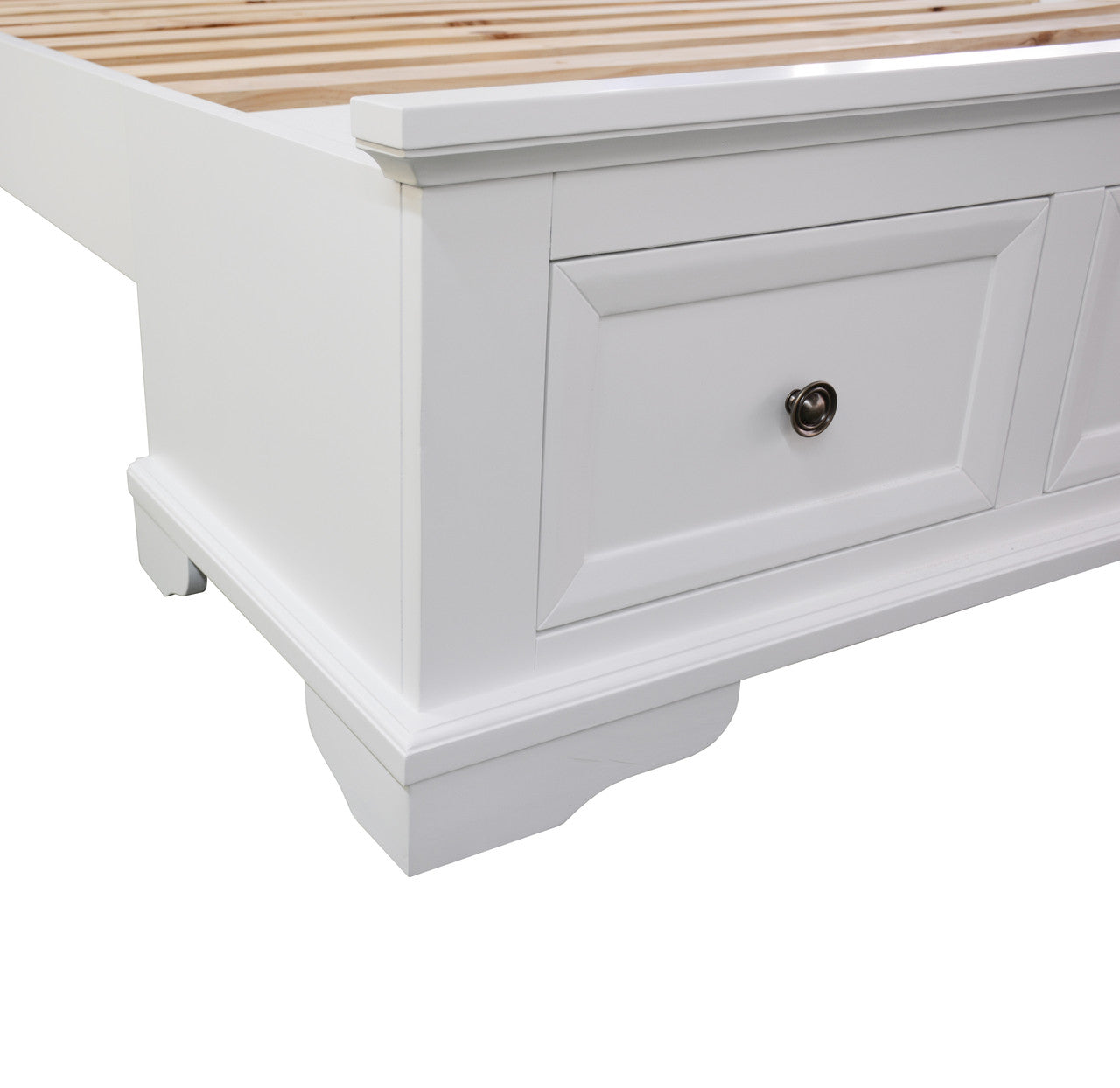 QUEEN AUSTIN TIMBER BED FRAME - WHITE