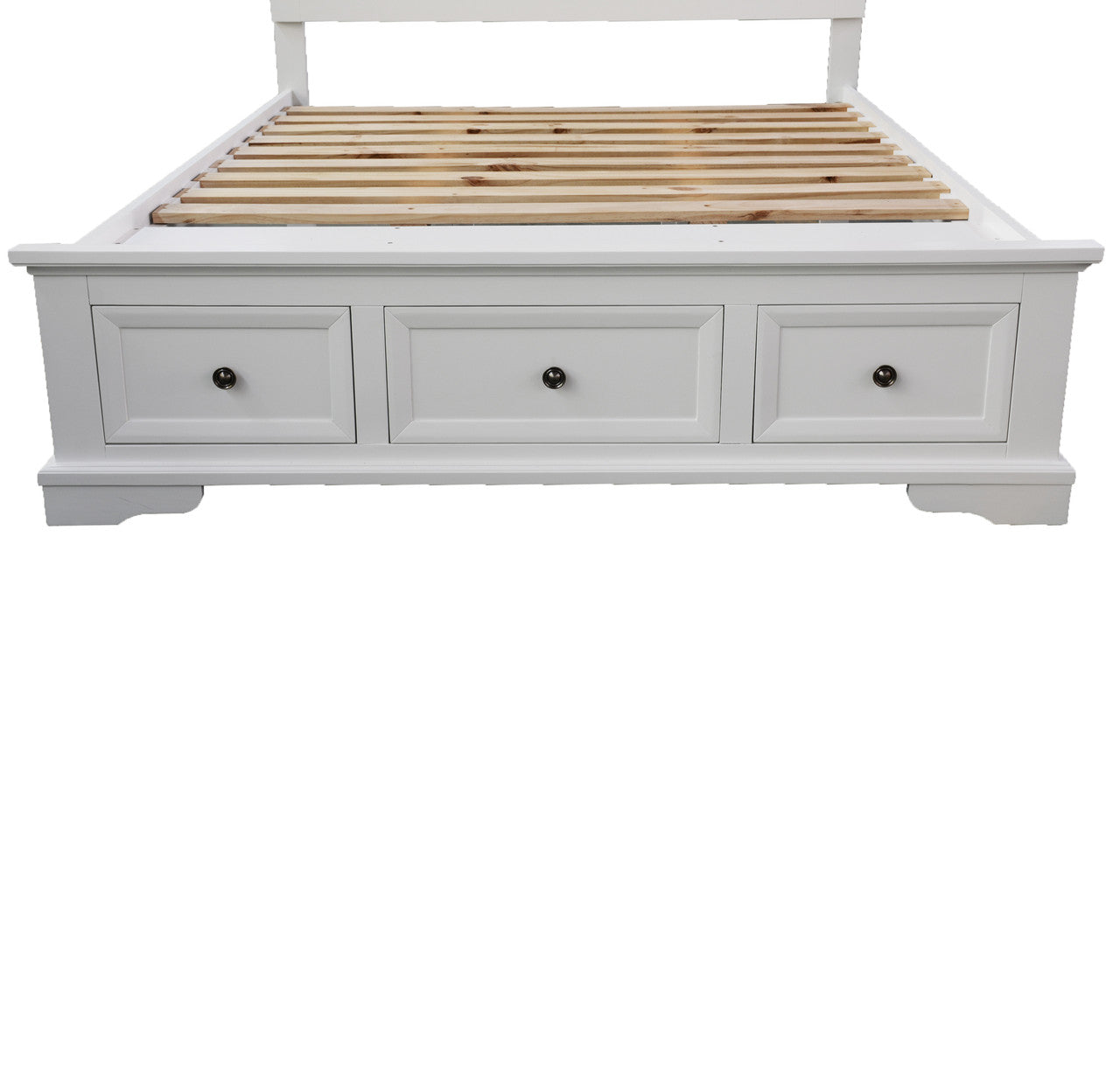 QUEEN AUSTIN TIMBER BED FRAME - WHITE