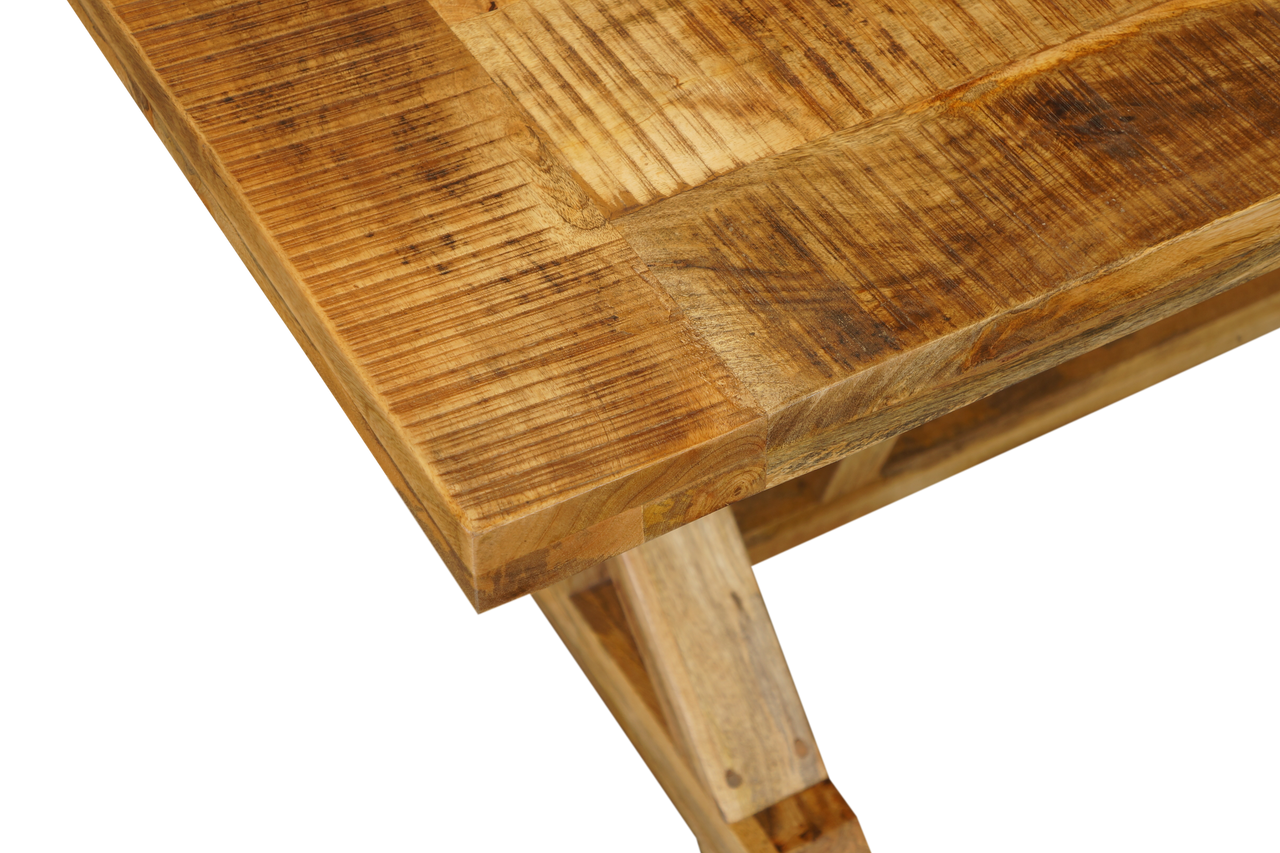 FOUNDRY REFECTORY DINING TABLE 2000(L) x 1000(W) - RUSTIC MANGO