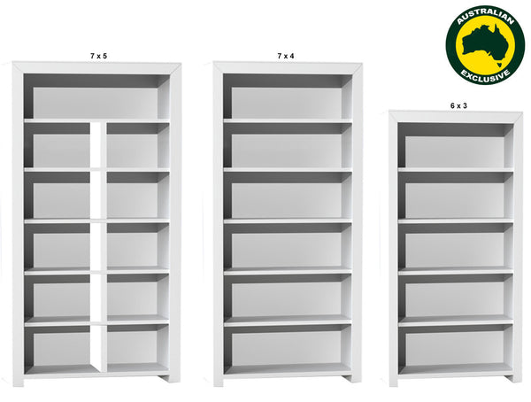 FRANK (AUSSIE MADE) HIGHLINE BOOKCASE COLLECTION - ASSORTED PAINTED COLOURS