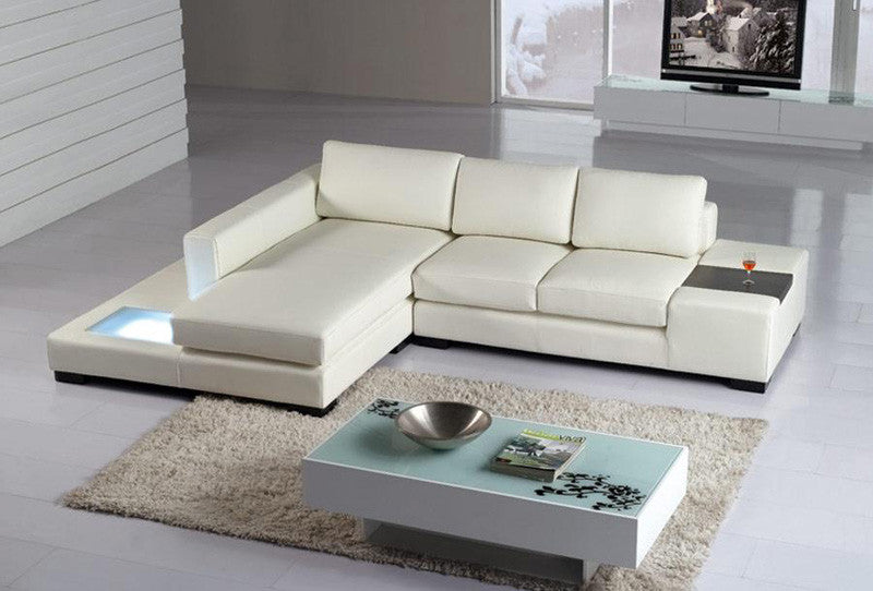 COLUMBIA-II (G1010B) 3 SEATER LEATHER/ETTE COMBINATION CHAISE LOUNGE - ASSORTED COLOURS