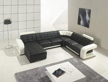 EMMERICH (G1013) LEATHER/ETTE COMBINATION CORNER CHAISE LOUNGE - ASSORTED COLOURS