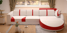 AZURE-II (G1020B) 2 SEATER CHAISE LEATHER/ETTE COMBINATION - ASSORTED COLOURS