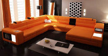 METELLO (G1054) LEATHER/ETTE COMBINATION CORNER LOUNGE SUITE WITH CHAISE AND OTTOMAN - ASSORTED COLOURS