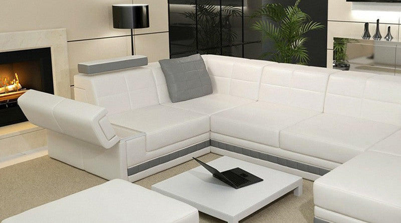 MASSIMO-II (G1064B) 1 SEATER + 2 SEATER LEATHER/ETTE COMBINATION CORNER CHAISE SUITE - ASSORTED COLOURS