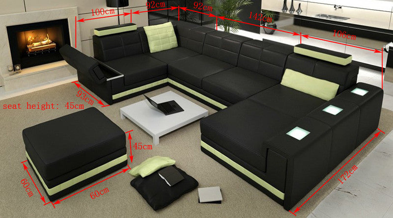 MASSIMO-II (G1064B) 1 SEATER + 2 SEATER LEATHER/ETTE COMBINATION CORNER CHAISE SUITE - ASSORTED COLOURS