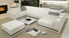 MASSIMO-II (G1064B) 1 SEATER + 2 SEATER LEATHER/ETTE COMBINATION CORNER CHAISE SUITE - ASSORTED COLOURS