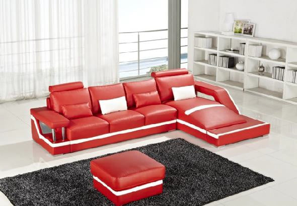 ZVEST - II (G1074B) CHAISE LEATHER / PVC LOUNGE - ASSORTED COLOURS