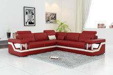 ZVEST - IV (G1074D) LEATHER/ETTE COMBINATION CORNER LOUNGE - ASSORTED COLOURS