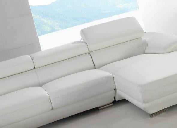 AUSILIA (G1079) 2 SEATER + 2 SEATER LEATHER/ETTE COMBINATION CORNER CHAISE LOUNGE SUITE - ASSORTED COLOURS