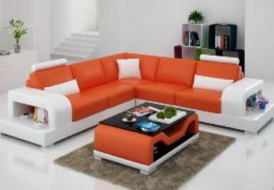 NESFIE (G8007B) CORNER LOUNGE SUITE + COFFEE TABLE - CHOICE OF LEATHER AND ASSORTED COLOURS AVAILABLE