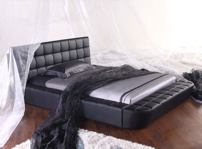 QUEEN (G822#) DUNKIRK LEATHERETTE BED - ASSORTED COLOURS