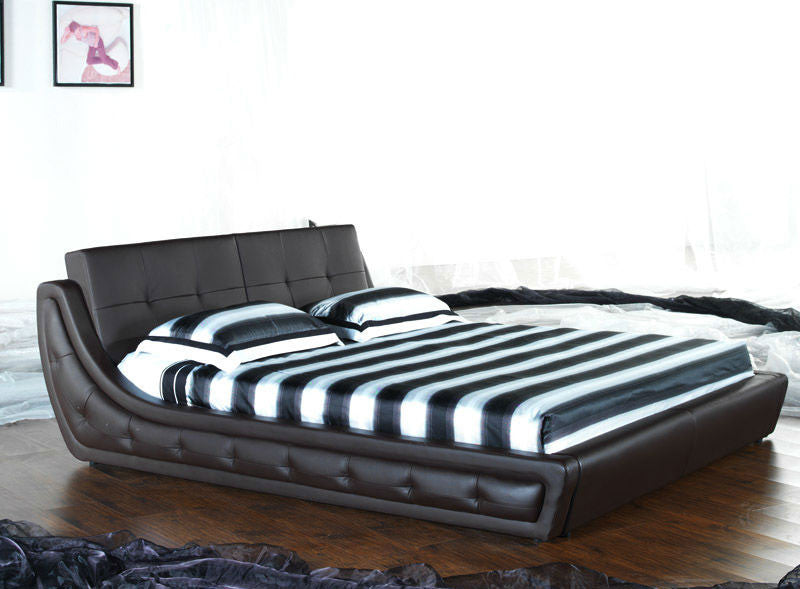 QUEEN ARMOUR (G856#) LEATHERETTE BED - ASSORTED COLOURS