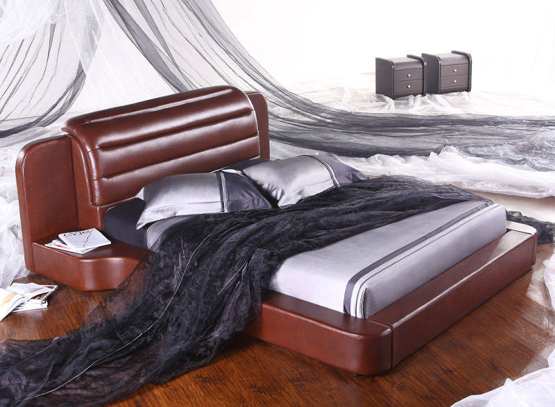 QUEEN (G896#) LEATHERETTE BED - ASSORTED COLOURS AVAILABLE
