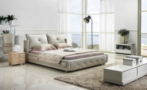 QUEEN RUTGERS (G983#) LEATHERETTE BED - ASSORTED COLOURS