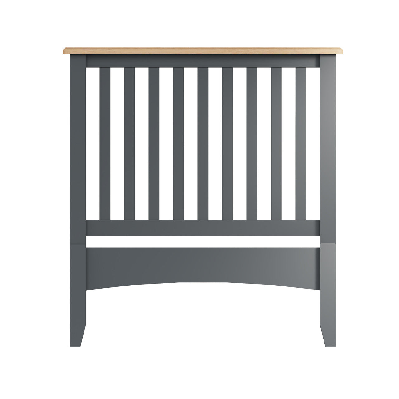KING SINGLE EMMETT BED (GA-30-G) - 1100(H) x 2040(W) x 1030(D) - GREY / LIGHT OAK (2 TONE)
