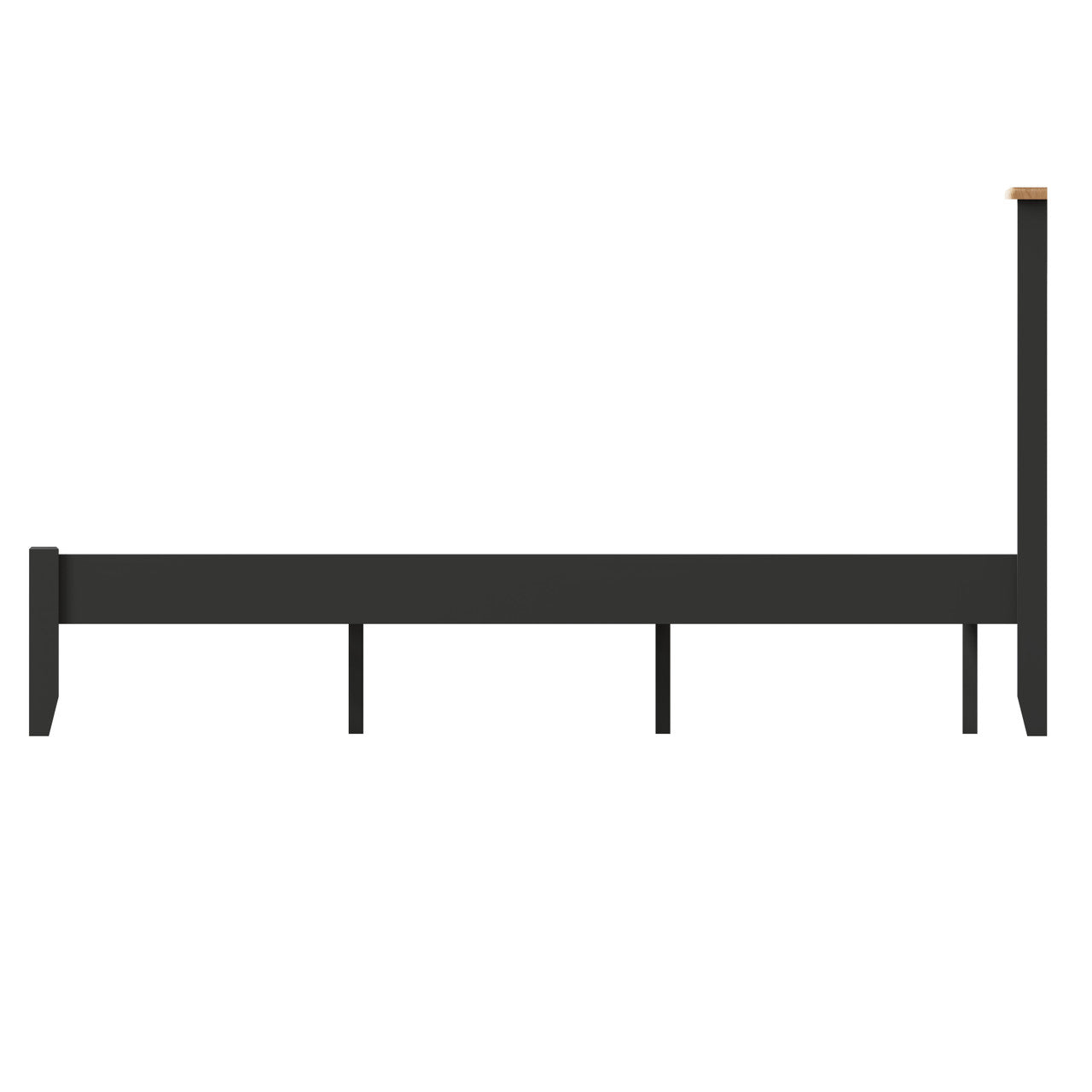 QUEEN EMMETT BED (GA-50-G) - 1100(H) x 2140(W) x 1660(D) - GREY / LIGHT OAK (2 TONE)
