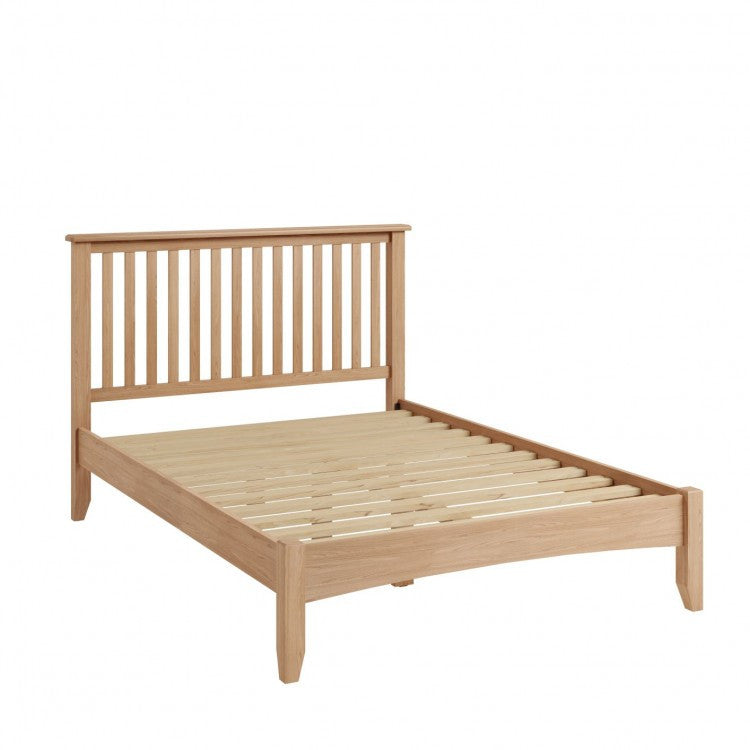 ELEGANCE DOUBLE OR QUEEN 4 PIECE TALLBOY OAK BEDROOM SUITE -(7-1-15) - LIGHT OAK