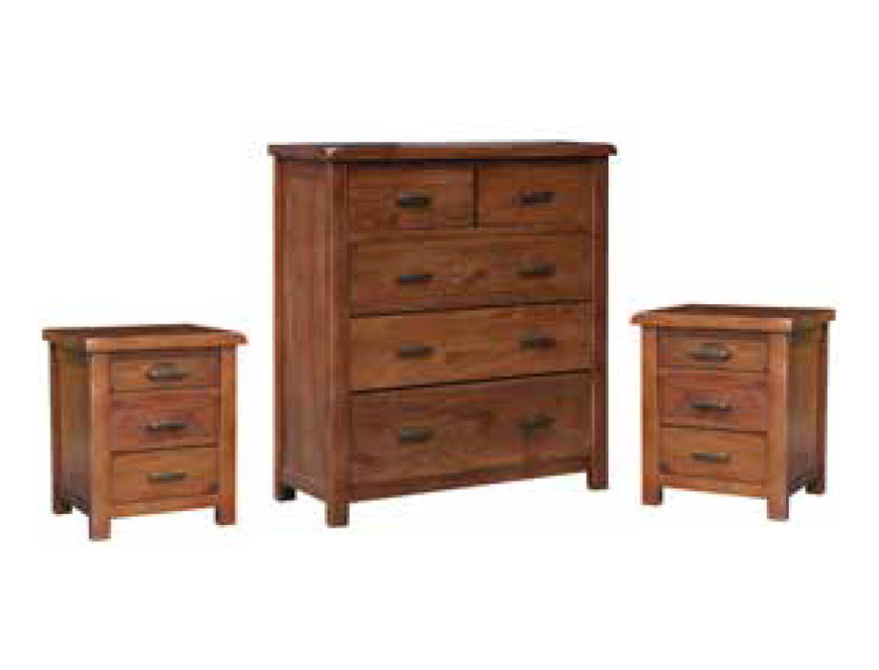 JAYDEN 3 PIECE CHEST SET - NUTMEG