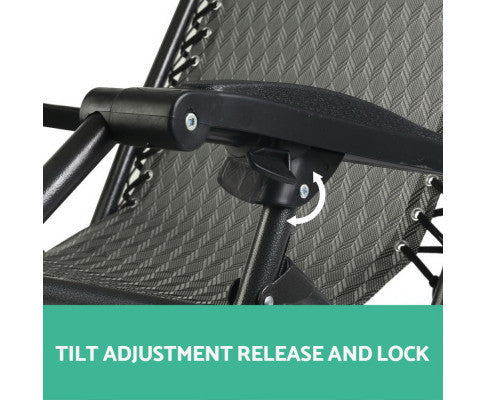 LIBRA (SET OF 2) OUTDOOR ADJUSTABLE RECLINER LOUNGE - GREY
