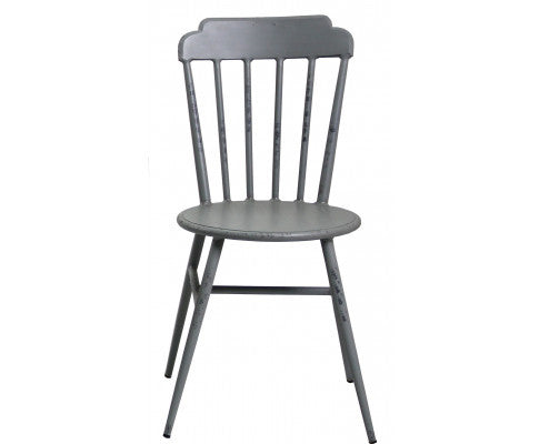 GABBY (SET OF 2) ALUMINIUM DINING CHAIR - GREY