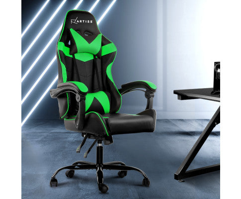 PAXTON RECLINING OFFICE COMPUTER CHAIR - BLACK & GREEN